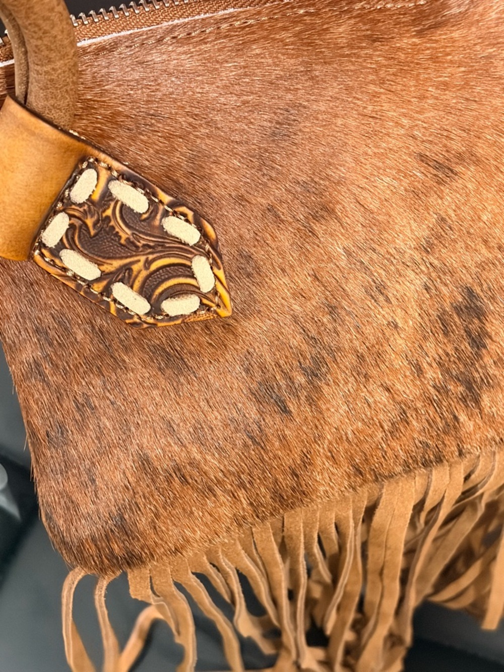 Trinity Ranch Cowhide Wrislet - Picture 9 of 10